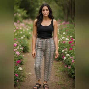 Lumiere Abstract Print Trousers